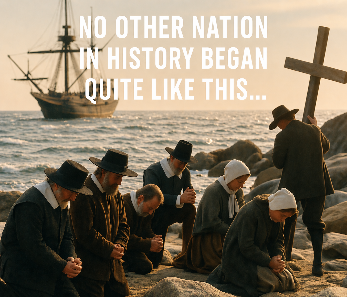 Pilgrims arrive